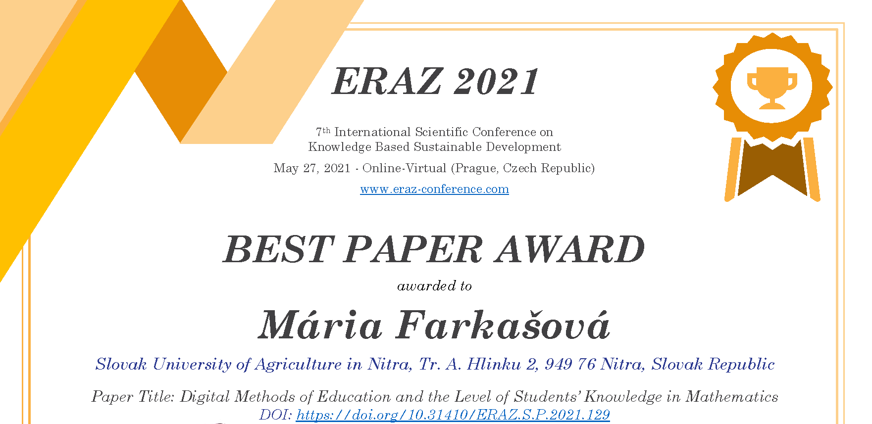 best research paper award 2023